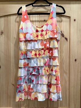ISLE by Melis Kozan Sleeveless Tiered Ruffle Cha Cha Dress Size L